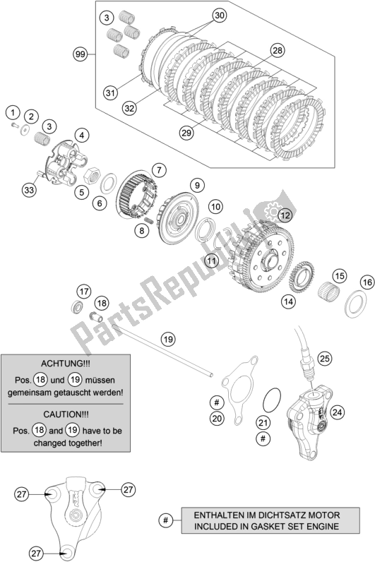 Tutte le parti per il Frizione del KTM 690 Enduro R US 2018