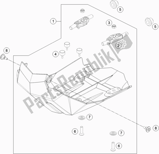 Toutes les pièces pour le Protection Moteur du KTM 690 Enduro R US 2018