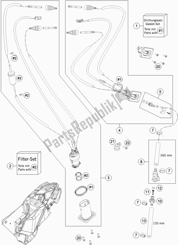 Toutes les pièces pour le Pompe à Essence du KTM 690 Enduro R US 2018