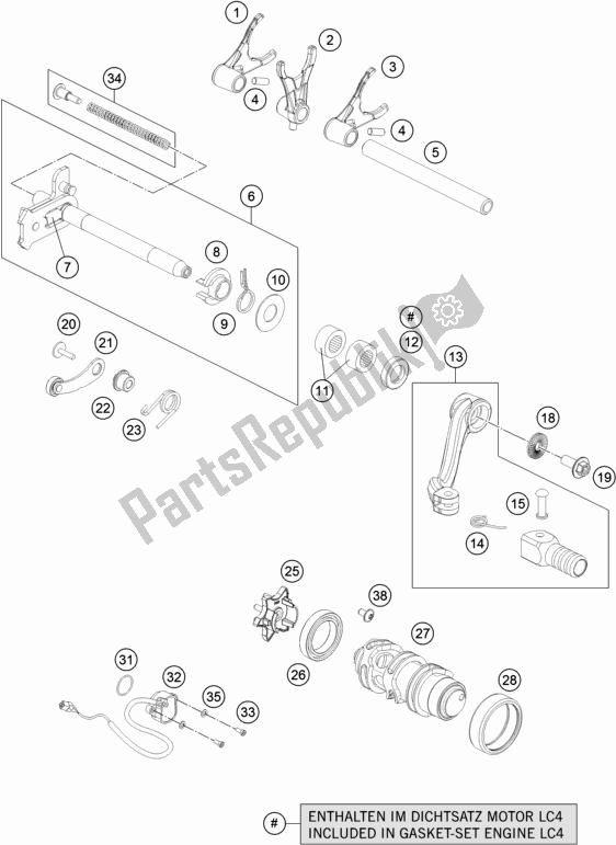 Toutes les pièces pour le Mécanisme De Changement du KTM 690 Enduro R US 2018