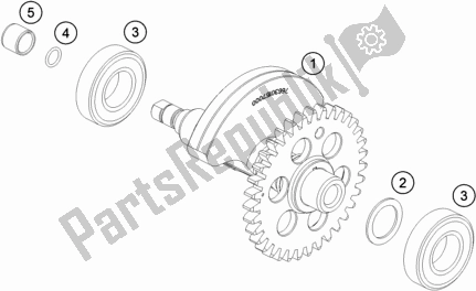 All parts for the Balancer Shaft of the KTM 690 Enduro R US 2019