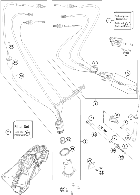 All parts for the Fuel Pump of the KTM 690 Enduro R US 2019