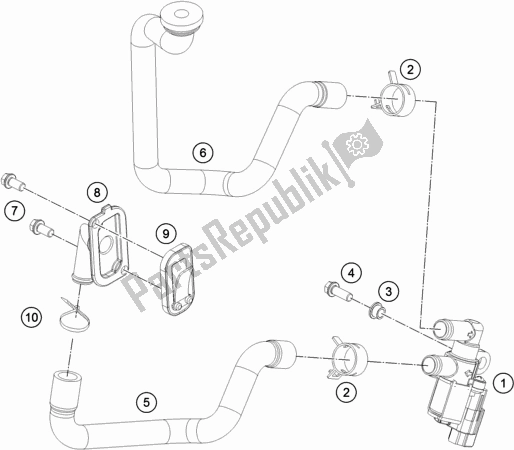 All parts for the Secondary Air System Sas of the KTM 690 Enduro R US 2019