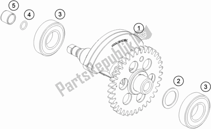 All parts for the Balancer Shaft of the KTM 690 Enduro R US 2020