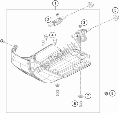 All parts for the Engine Guard of the KTM 690 Enduro R US 2020