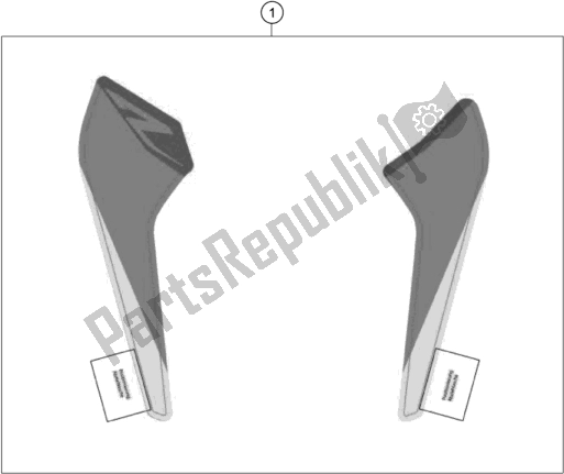 All parts for the Decal of the KTM 690 Enduro R US 2021
