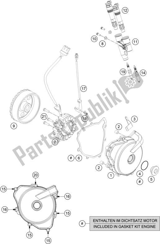 Tutte le parti per il Sistema Di Accensione del KTM 690 Enduro R US 2021