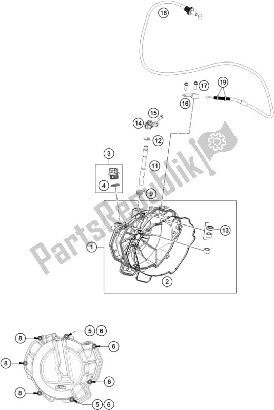 Toutes les pièces pour le Couvercle D'embrayage du KTM 790 Adventure,orange-CKD 2021