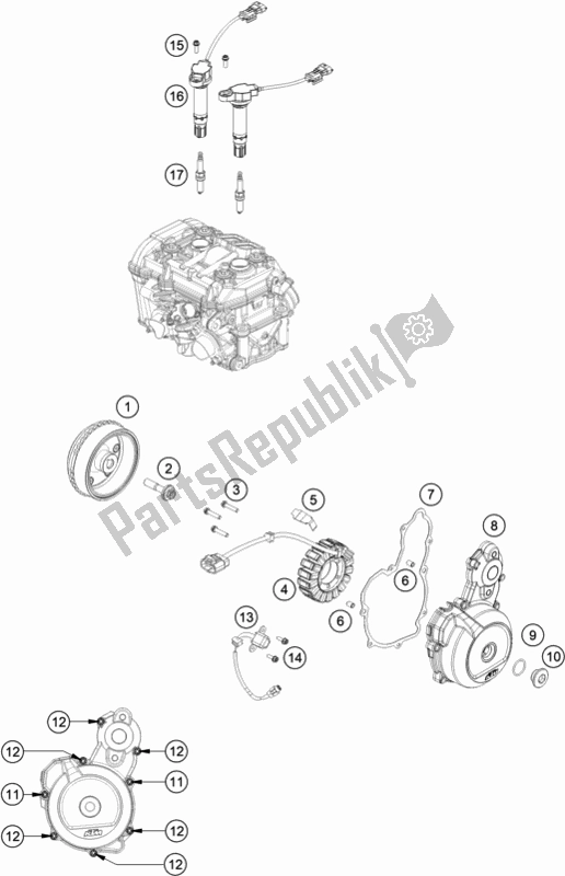 Tutte le parti per il Sistema Di Accensione del KTM 790 Adventure,orange-CKD 2021