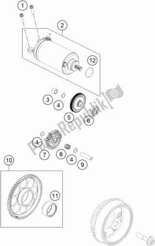 Tutte le parti per il Avviamento Elettrico del KTM 790 Adventure,orange 2020
