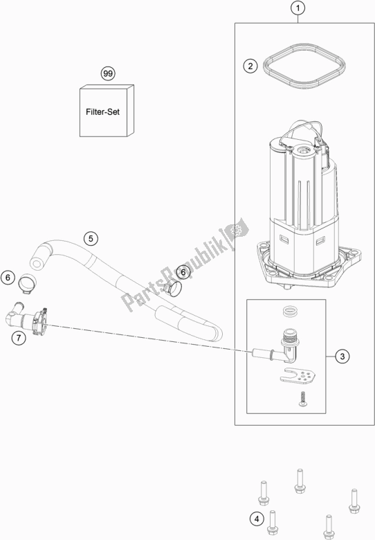 Tutte le parti per il Pompa Di Benzina del KTM 790 Adventure,orange 2020
