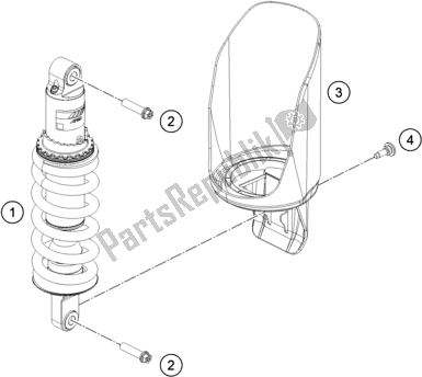 All parts for the Shock Absorber of the KTM 790 Adventure,orange EU 2020