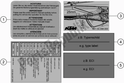 All parts for the Technic Information Sticker of the KTM 790 Adventure,orange US 2020