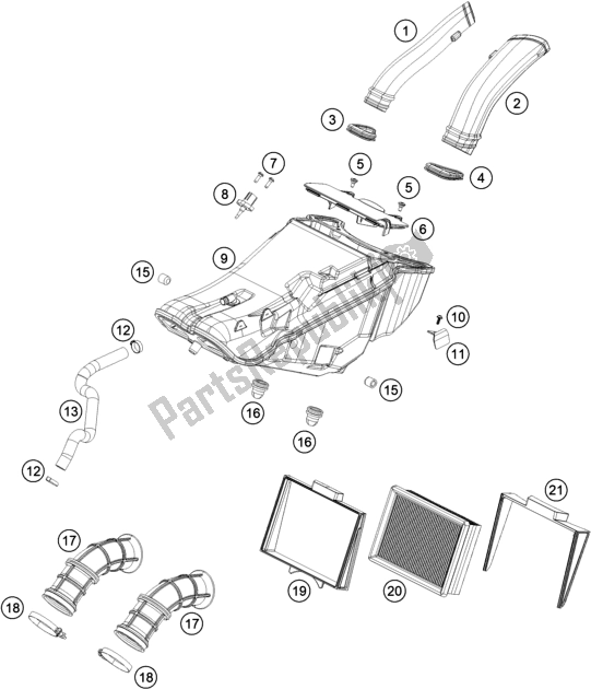 Toutes les pièces pour le Filtre à Air du KTM 790 Adventure R-CKD 2021