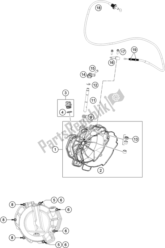 Toutes les pièces pour le Couvercle D'embrayage du KTM 790 Adventure R-CKD 2021