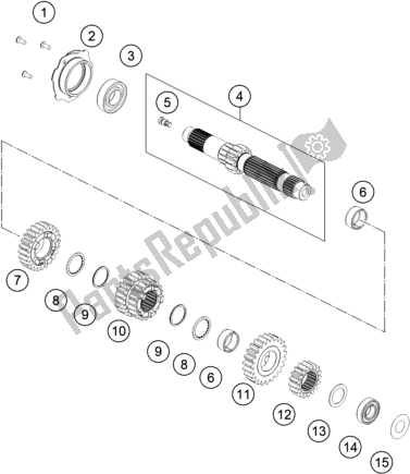 Toutes les pièces pour le Transmission I - Arbre Principal du KTM 790 Adventure R-CKD 2021