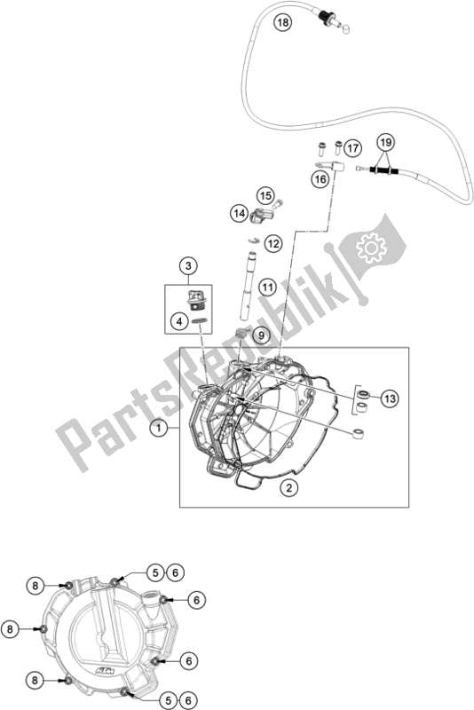 Toutes les pièces pour le Couvercle D'embrayage du KTM 790 Adventure R-IKD 2021