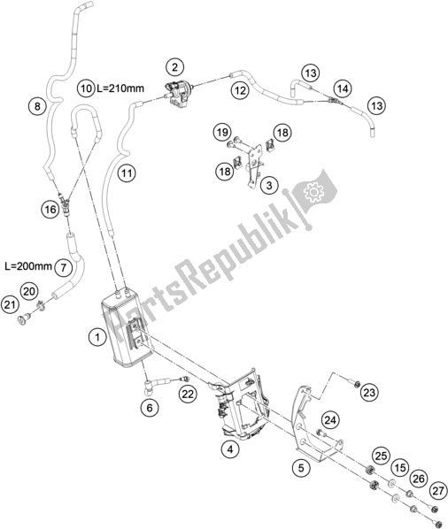 Toutes les pièces pour le Cartouche évaporative du KTM 790 Adventure R-IKD 2021