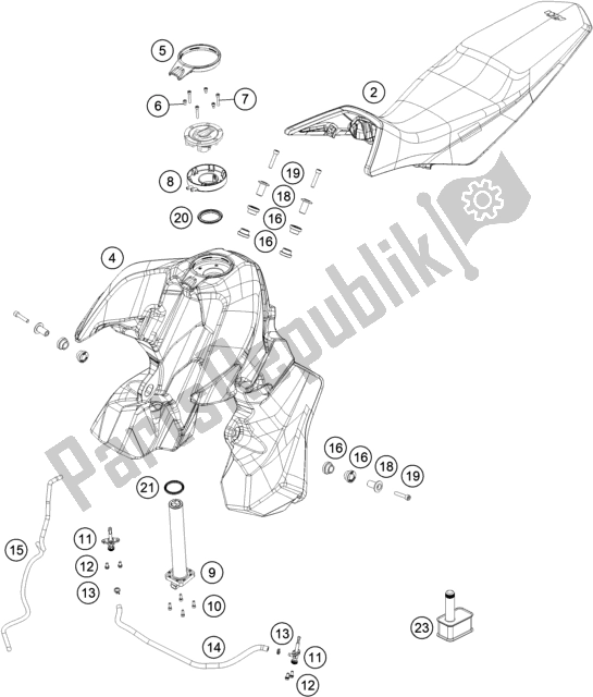 Wszystkie części do Zbiornik, Siedzenie KTM 790 Adventure R-IKD 2021