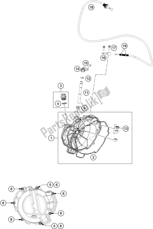 Tutte le parti per il Coperchio Frizione del KTM 790 Adventure R 2021