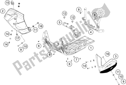 Tutte le parti per il Protezione Del Motore del KTM 790 Adventure R 2021