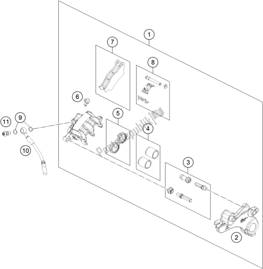 Tutte le parti per il Pinza Freno Posteriore del KTM 790 Adventure R 2021