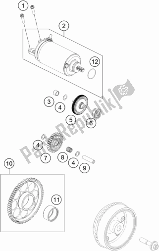 All parts for the Electric Starter of the KTM 790 Adventure R EU 2019