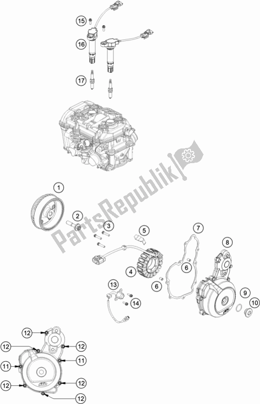 Todas las partes para Sistema De Encendido de KTM 790 Adventure R EU 2019 Todas las partes para Sistema De Encendido de KTM 790 Adventure R EU 2019