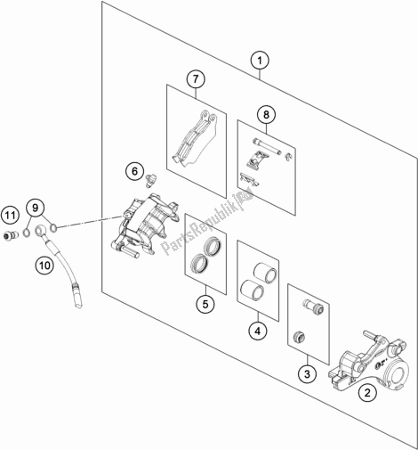 Wszystkie części do Zacisk Hamulca Tylnego KTM 790 Adventure R EU 2019