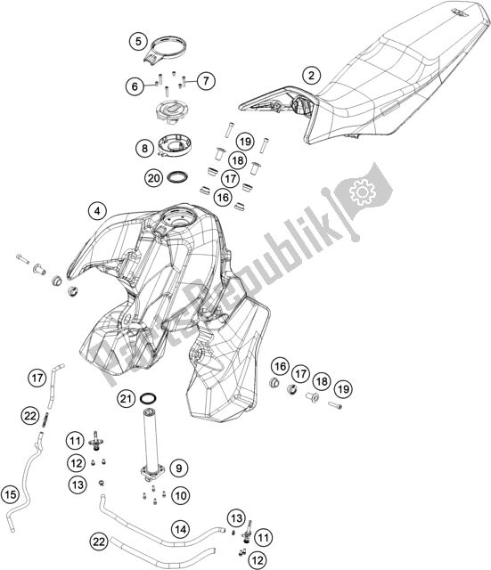 Todas las partes para Tanque, Asiento de KTM 790 Adventure R EU 2019