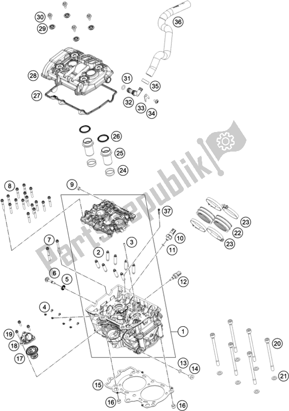 Tutte le parti per il Testata del KTM 790 Adventure R EU 2020