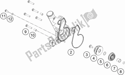 Alle onderdelen voor de Waterpomp van de KTM 790 Adventure R EU 2020