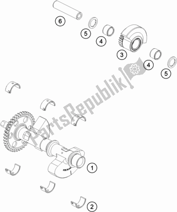 Tutte le parti per il Albero Di Bilanciamento del KTM 790 Adventure R US 2019