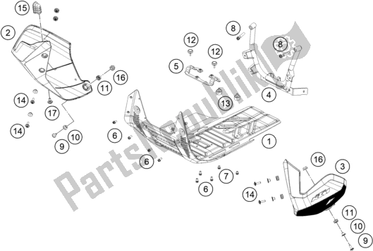 Tutte le parti per il Protezione Del Motore del KTM 790 Adventure R US 2019