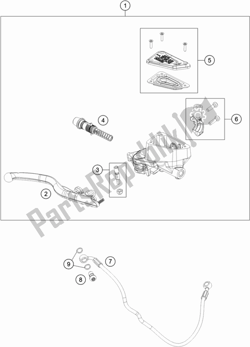 Wszystkie części do Front Brake Control KTM 790 Adventure R US 2020