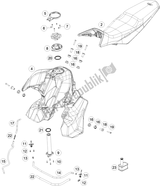 Todas las partes para Tanque, Asiento de KTM 790 Adventure R US 2020