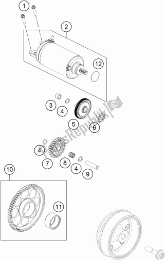 Toutes les pièces pour le Démarreur électrique du KTM 790 Duke,black 2020