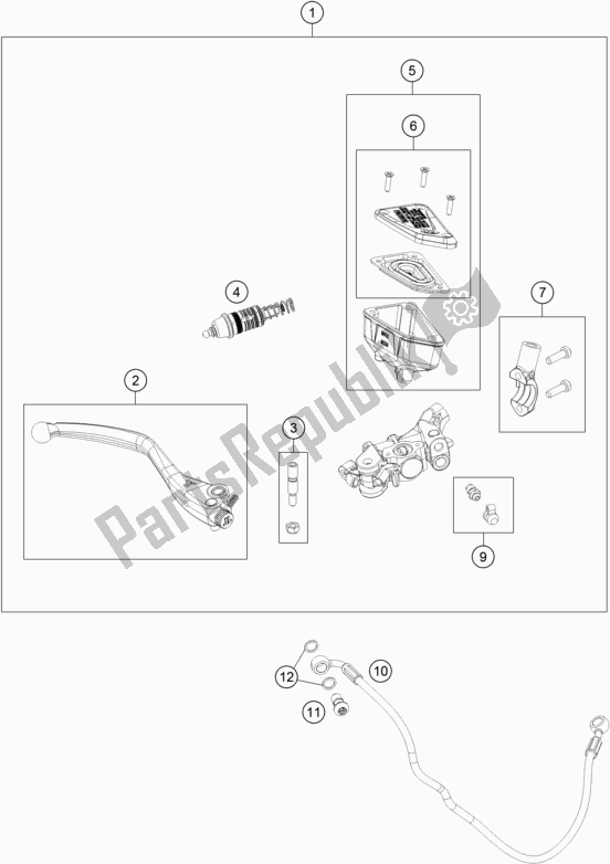 Toutes les pièces pour le Front Brake Control du KTM 790 Duke Black EU 2018