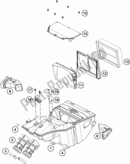 Toutes les pièces pour le Filtre à Air du KTM 790 Duke Black EU 2019