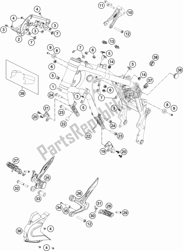 Toutes les pièces pour le Cadre du KTM 790 Duke Black EU 2019