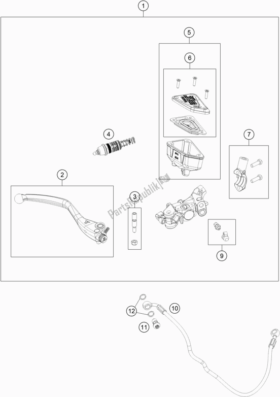 Wszystkie części do Front Brake Control KTM 790 Duke Black EU 2019