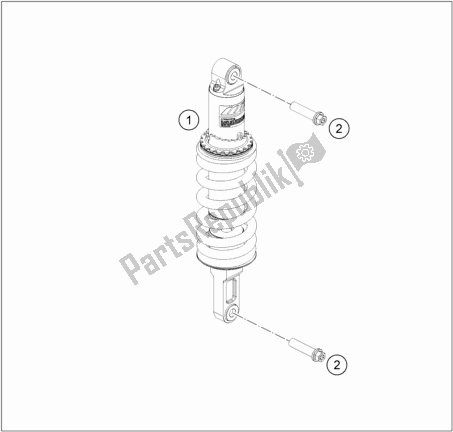 Toutes les pièces pour le Amortisseur du KTM 790 Duke Black EU 2019