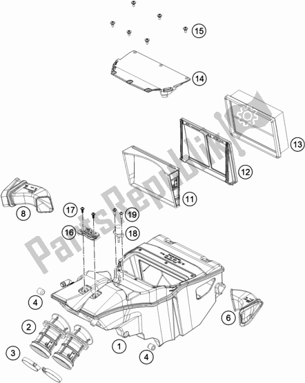 Todas las partes para Filtro De Aire de KTM 790 Duke Black US 2019