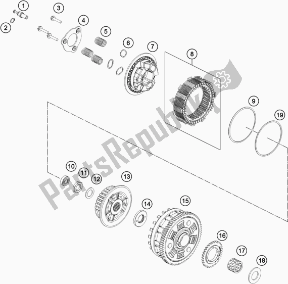 Toutes les pièces pour le Embrayage du KTM 790 Duke Black US 2019