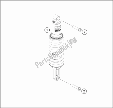 All parts for the Shock Absorber of the KTM 790 Duke Black US 2019