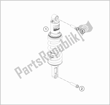 Todas las partes para Amortiguador de KTM 790 Duke CKD Orange 2019