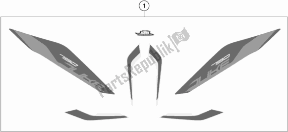 Todas las partes para Etiqueta de KTM 790 Duke Orange EU 2018