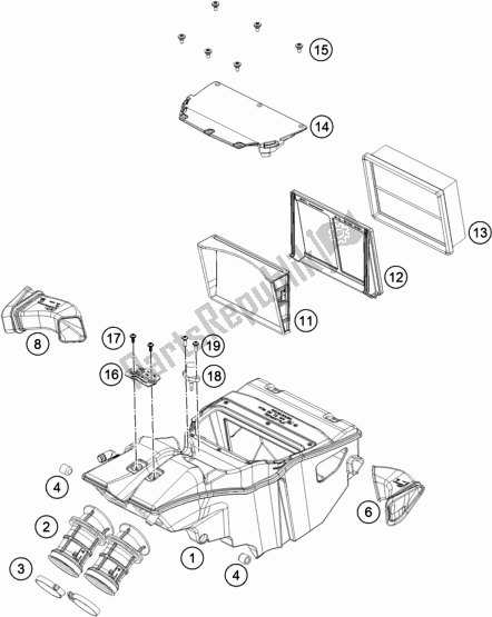 Todas as partes de Filtro De Ar do KTM 790 Duke Orange EU 2019