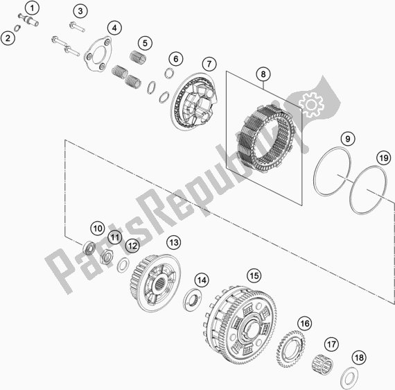 Todas las partes para Embrague de KTM 790 Duke Orange EU 2019