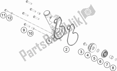 Todas as partes de Bomba De água do KTM 790 Duke Orange EU 2019